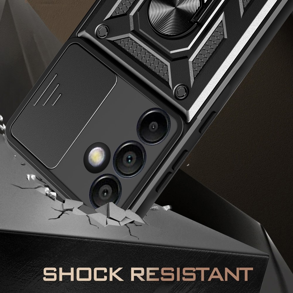  Samsung Galaxy S24 FE Skal CamShield Ring Hybrid Roséguld