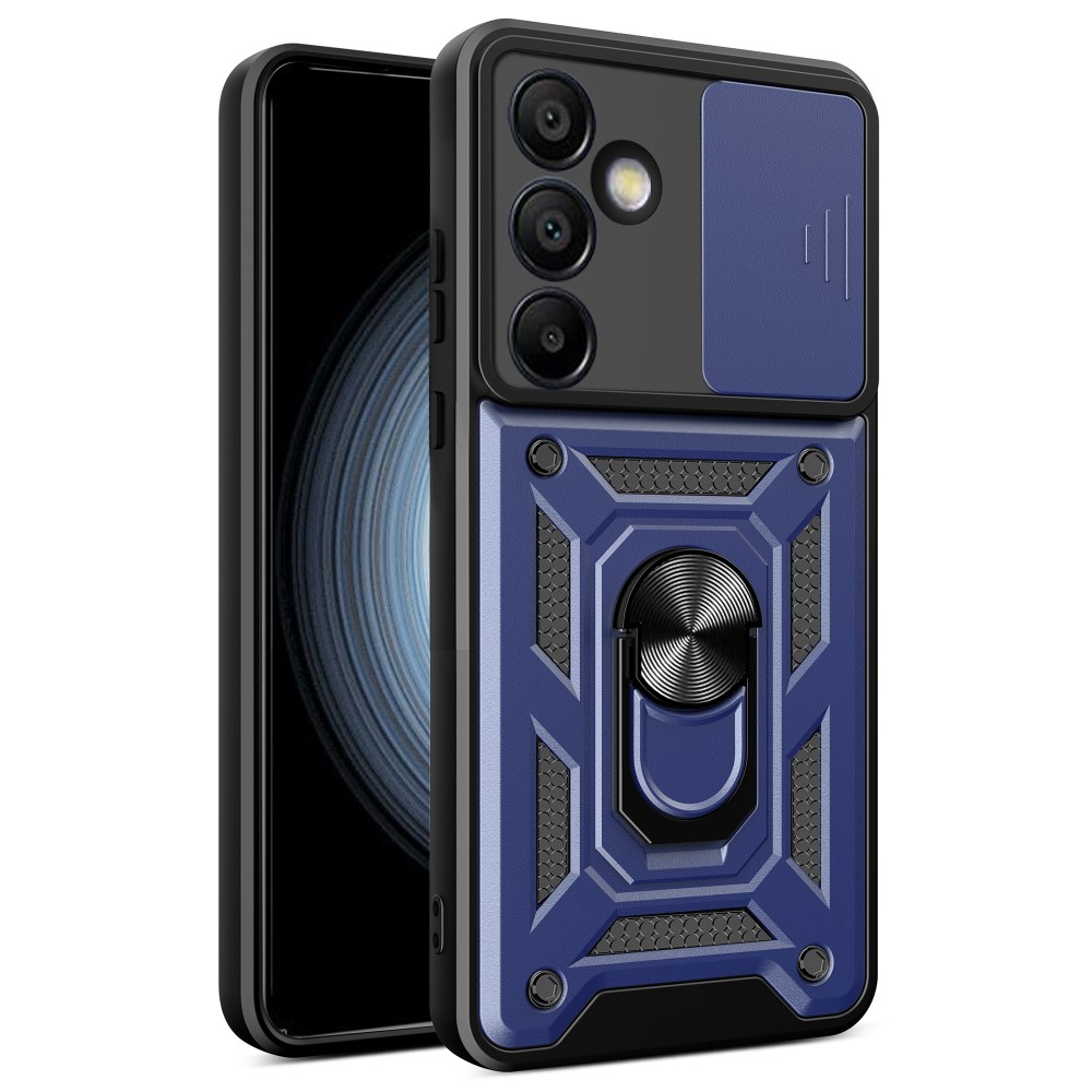  Samsung Galaxy S24 FE Skal CamShield Ring Hybrid Mörk Blå