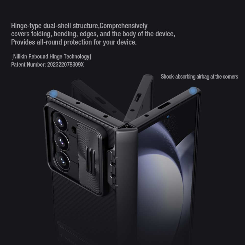 NILLKIN NILLKIN Samsung Galaxy Z Fold 6 Skal CamShield Kickstand Svart