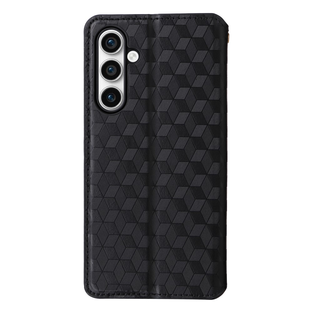  Samsung Galaxy S24 FE Fodral Läder Rhombus Svart