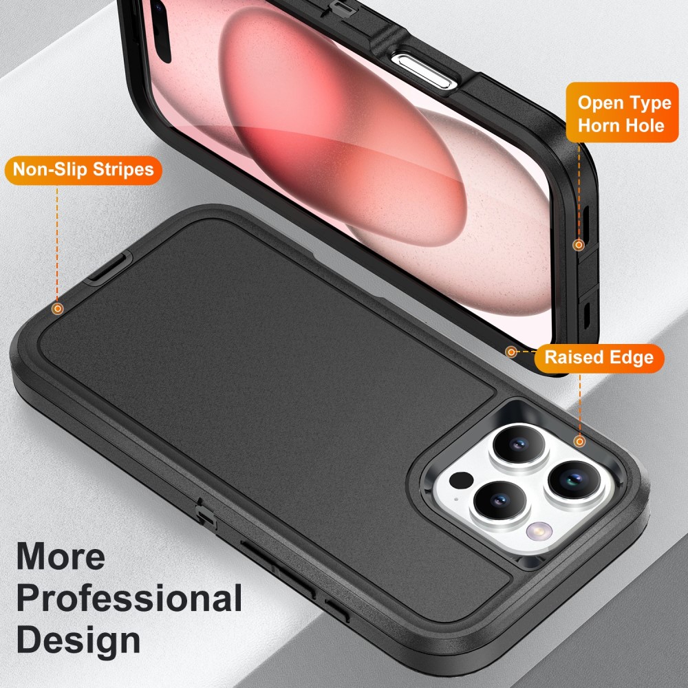  iPhone 16 Pro Skal Xtreme Shockproof Hybrid Svart