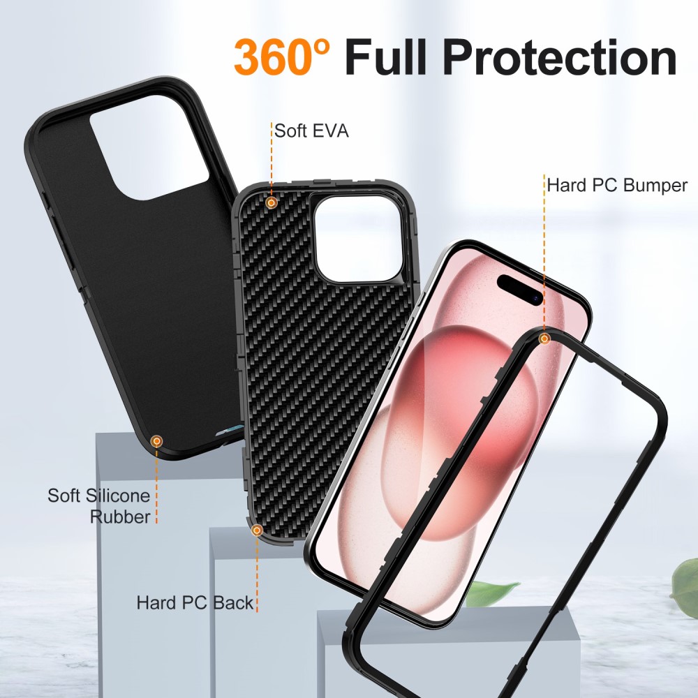  iPhone 16 Pro Max Skal Xtreme Shockproof Hybrid Svart