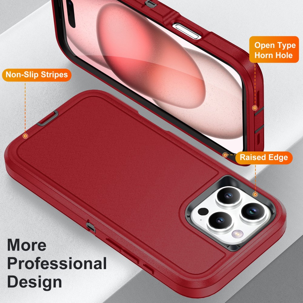  iPhone 16 Pro Max Skal Xtreme Shockproof Hybrid Röd