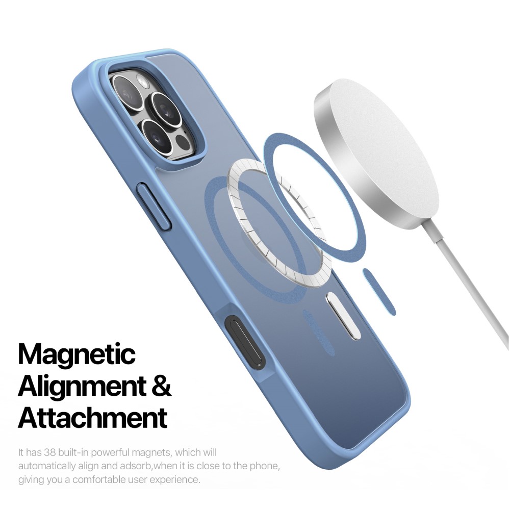 DUX DUCIS DUX DUCIS iPhone 16 Pro Skal MagSafe Yind Series Matt Blå