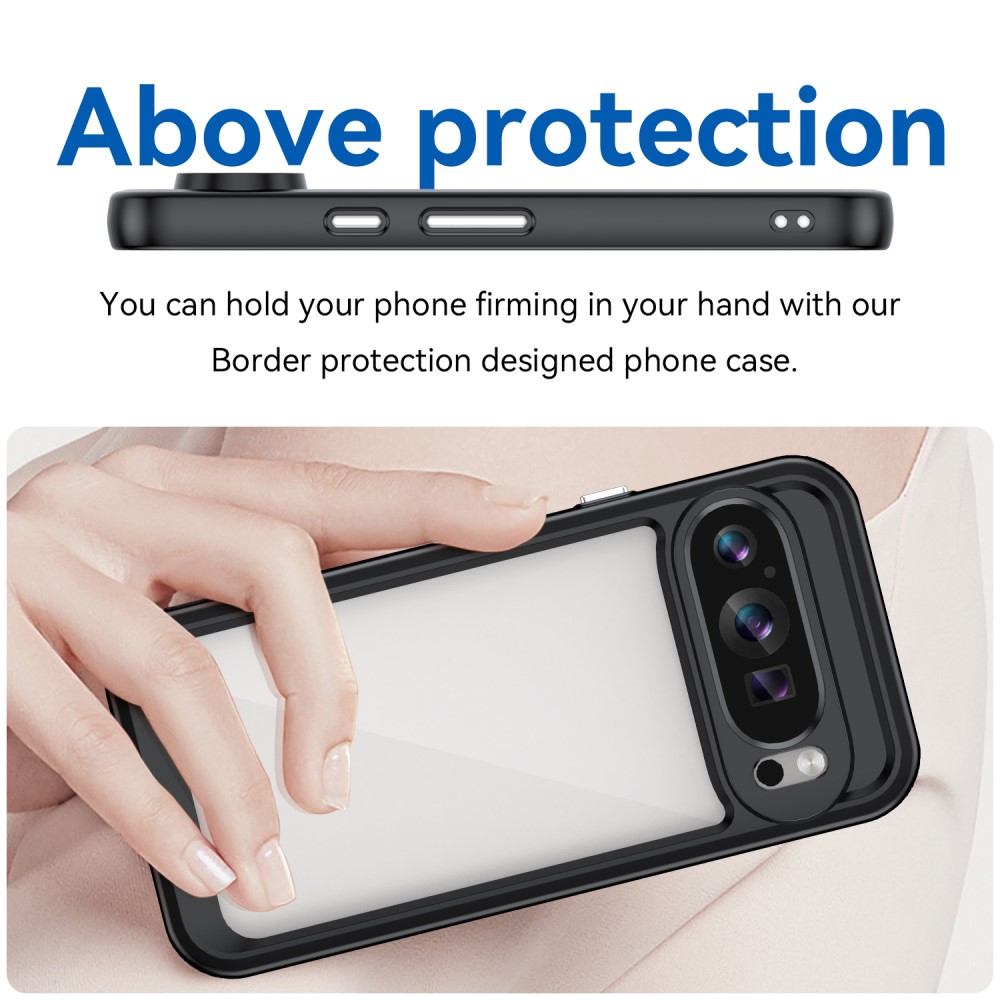  Google Pixel 9/9 Pro Skal Hybrid Svart/Transparent