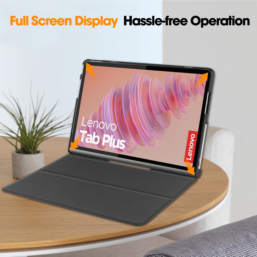  Lenovo Tab Plus Fodral Läder Svart
