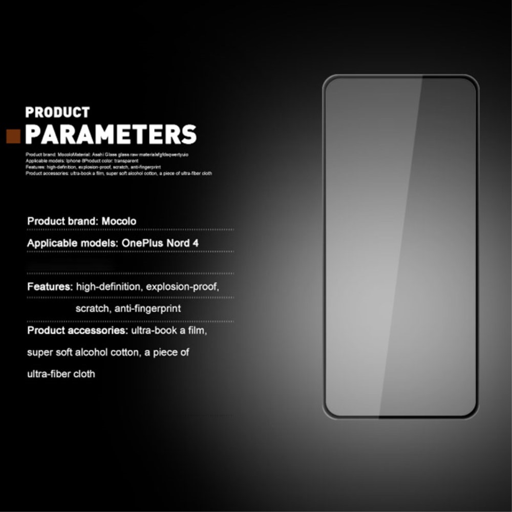 MCDODO MOCOLO OnePlus Nord 4 Skärmskydd Heltäckande Härdat Glas
