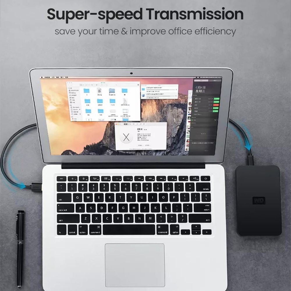 UGREEN UGREEN 0.5m Mini-USB Kabel Svart