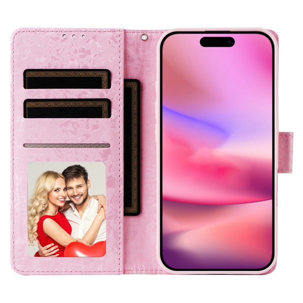  iPhone 16 Fodral Med Tryck Små Blommor RFID