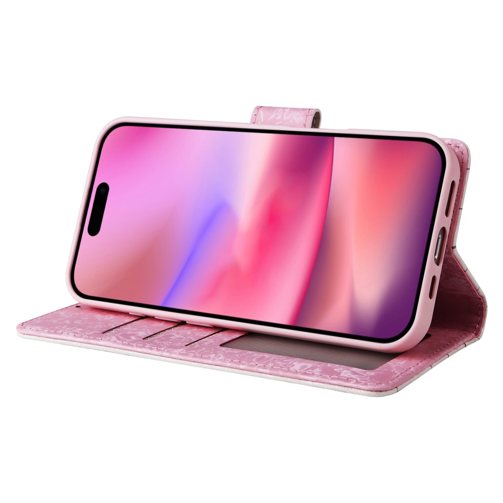  iPhone 16 Fodral Med Tryck Små Blommor RFID