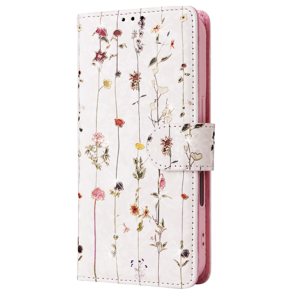  iPhone 16 Fodral Med Tryck Små Blommor RFID