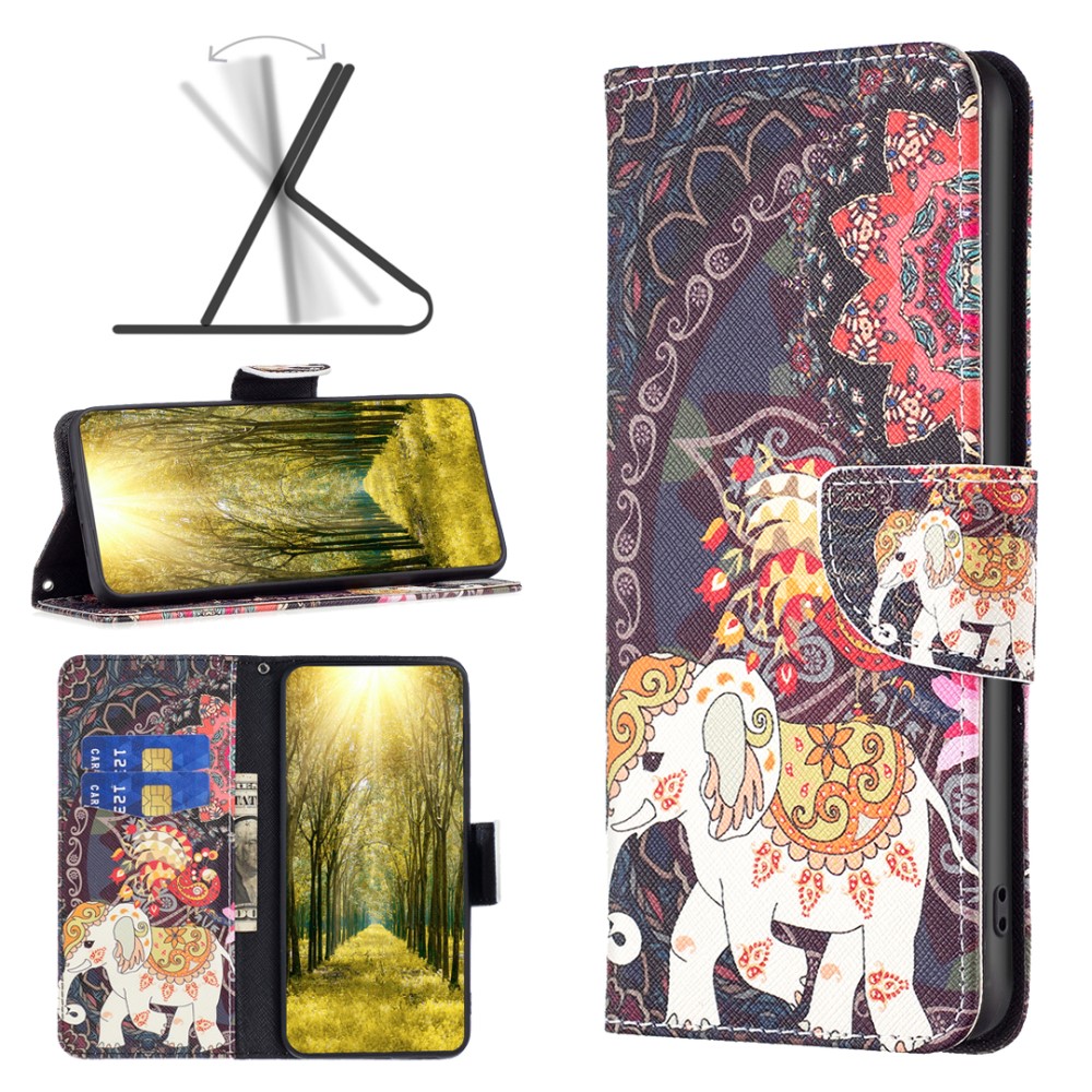  iPhone 16 Fodral Med Tryck Mandala Elefant