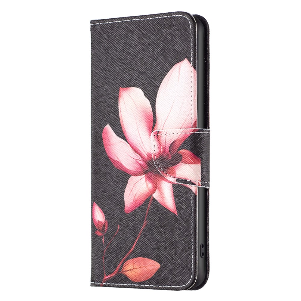  iPhone 16 Fodral Med Tryck Rosa Blomma
