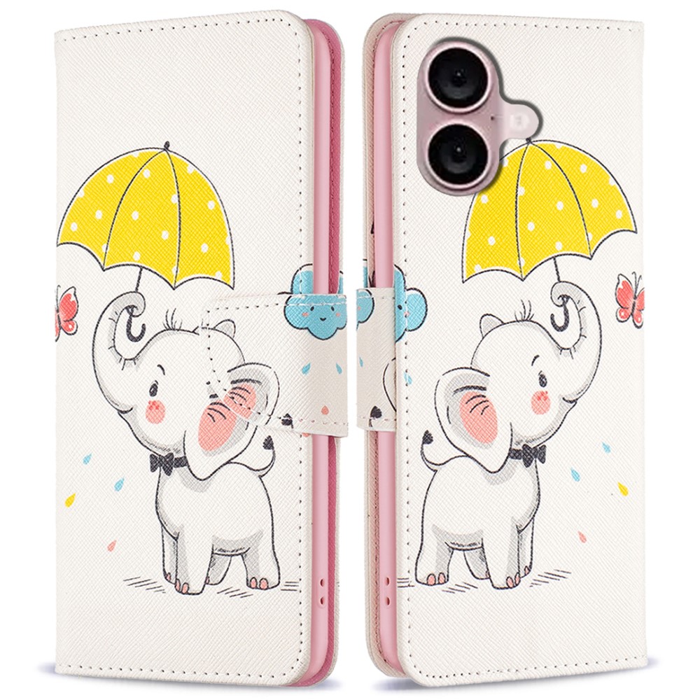  iPhone 16 Fodral Med Tryck Baby Elefant
