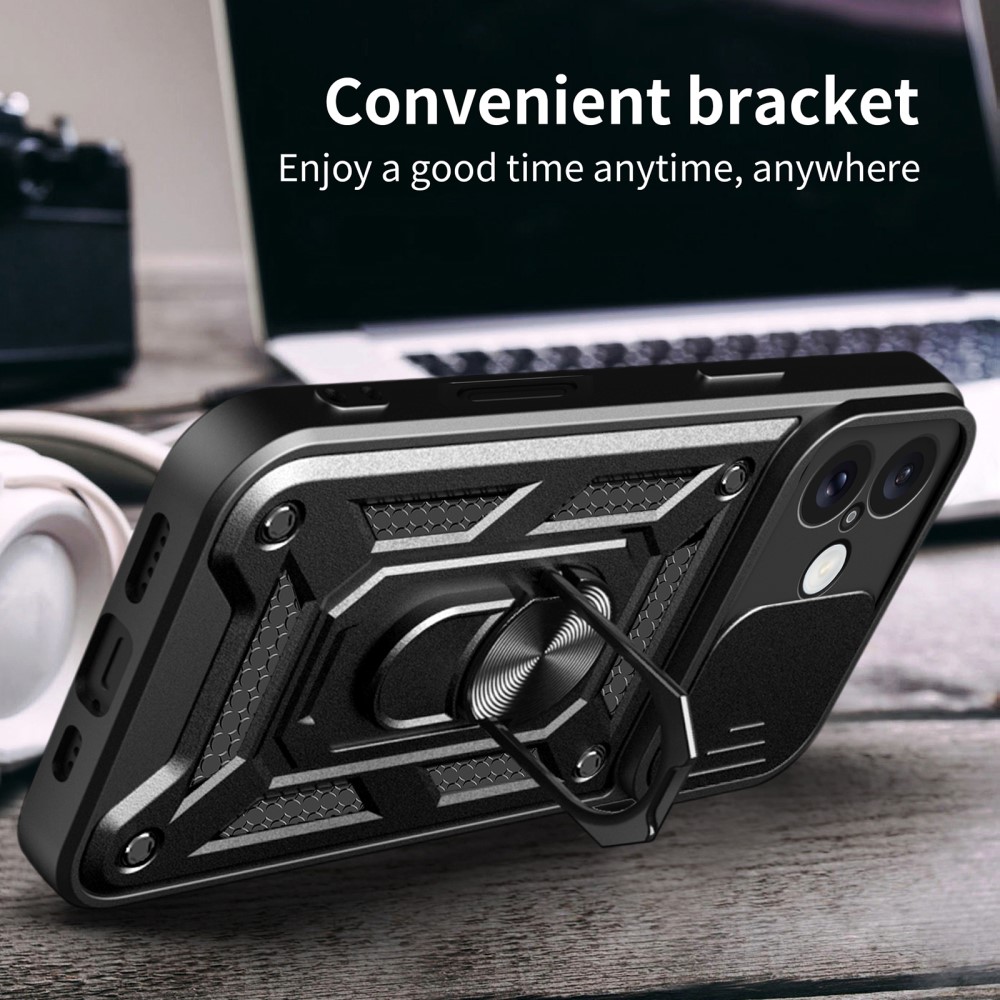  iPhone 16 Skal CamShield Ring Hybrid Silver