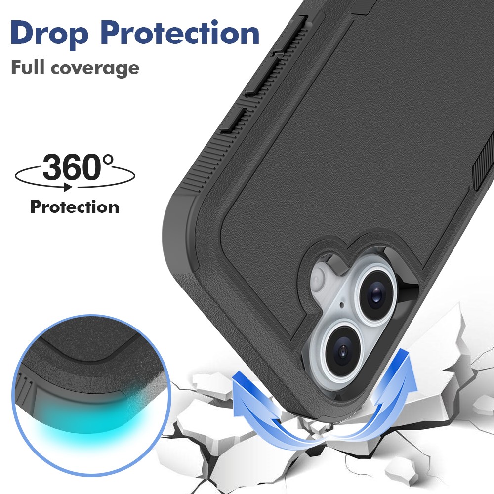  iPhone 16 Skal Extreme Shockproof Hybrid Svart