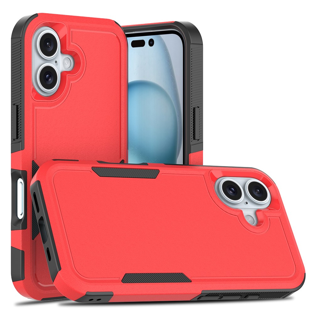  iPhone 16 Skal Extreme Shockproof Hybrid Röd
