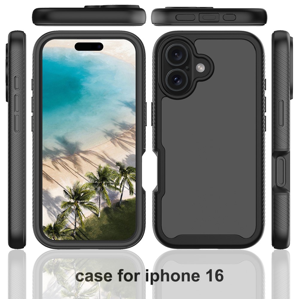  iPhone 16 Skal 360 Hybrid Defense Svart