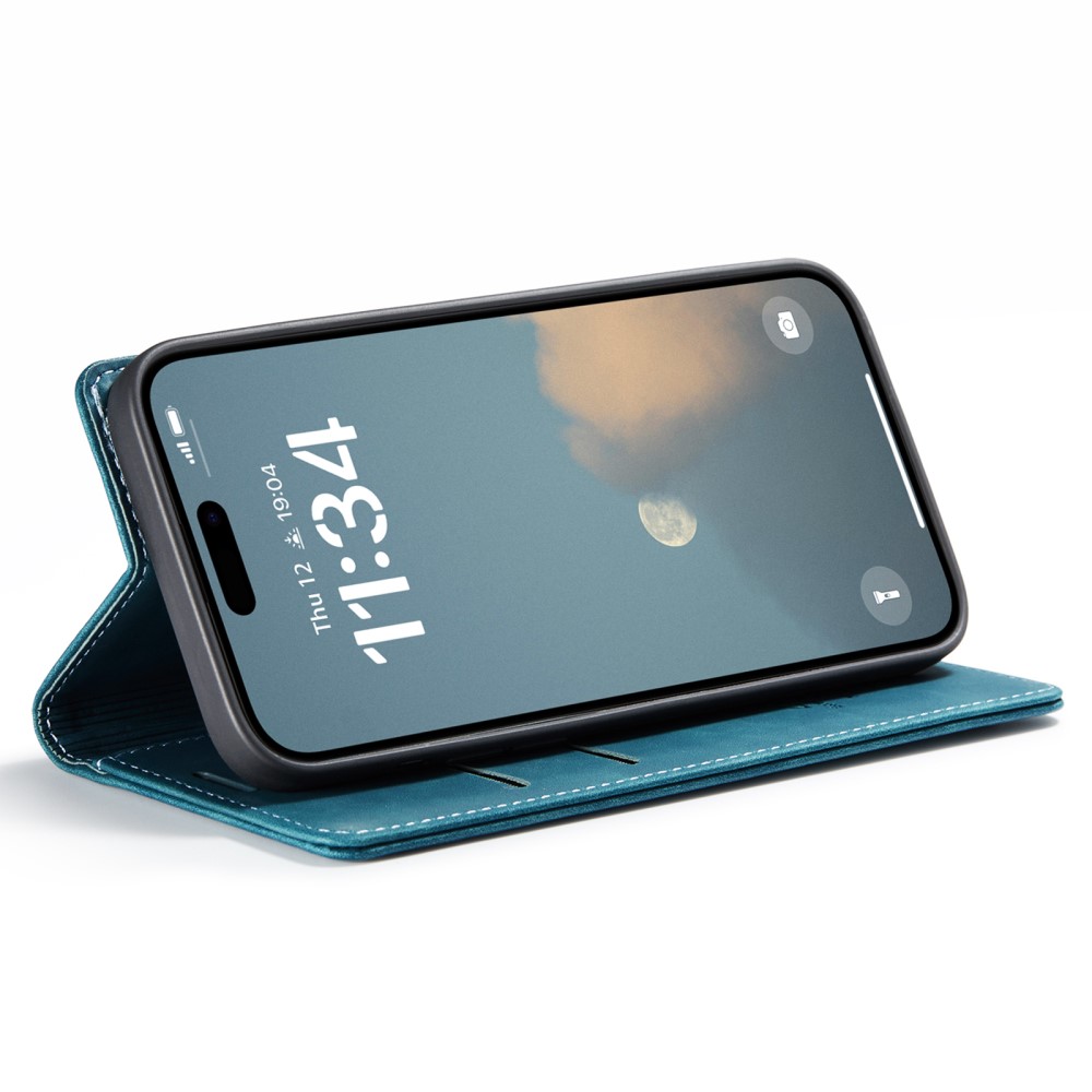 CASEME CASEME iPhone 16 Fodral Flip Läder Blå