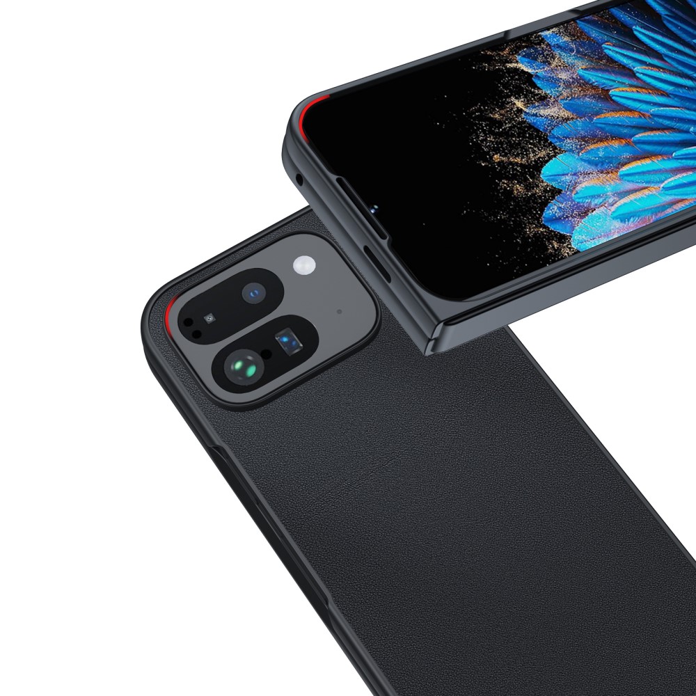  Google Pixel 9 Pro Fold Skal Läder Svart