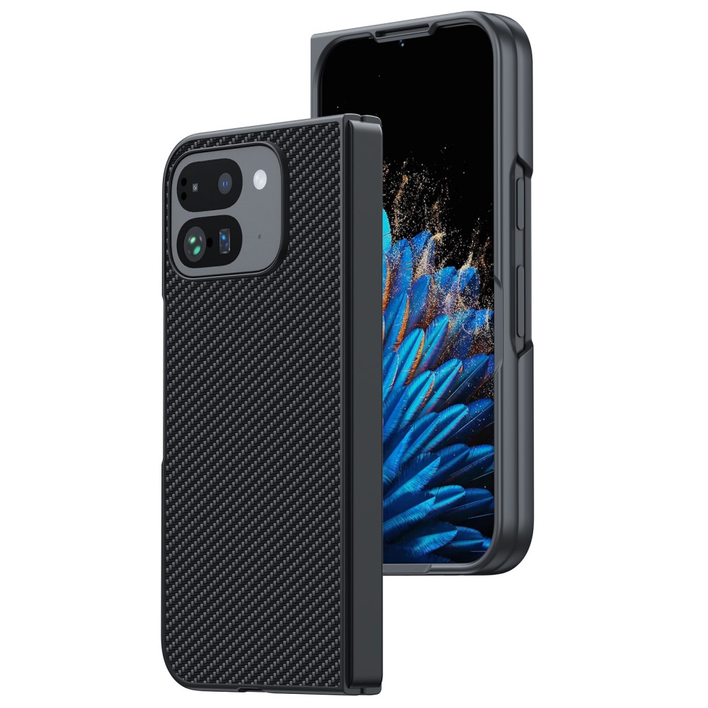  Google Pixel 9 Pro Fold Skal Kolfiber Textur Svart