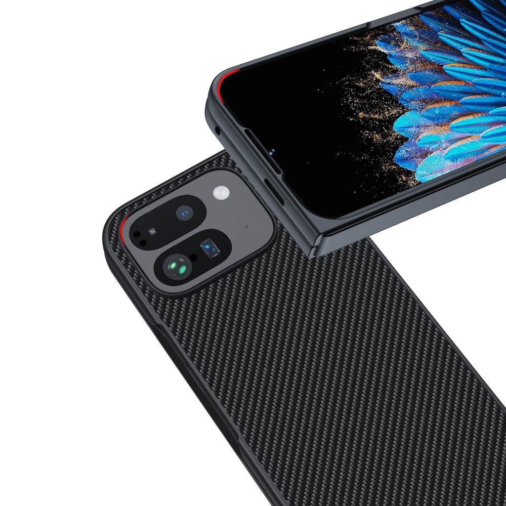  Google Pixel 9 Pro Fold Skal Kolfiber Textur Svart