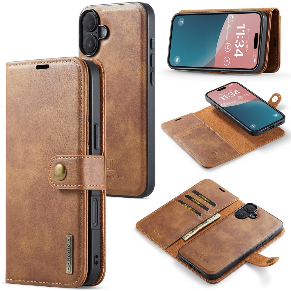 DG.MING DG.MING iPhone 16 Fodral 2in1 Magnet Brun