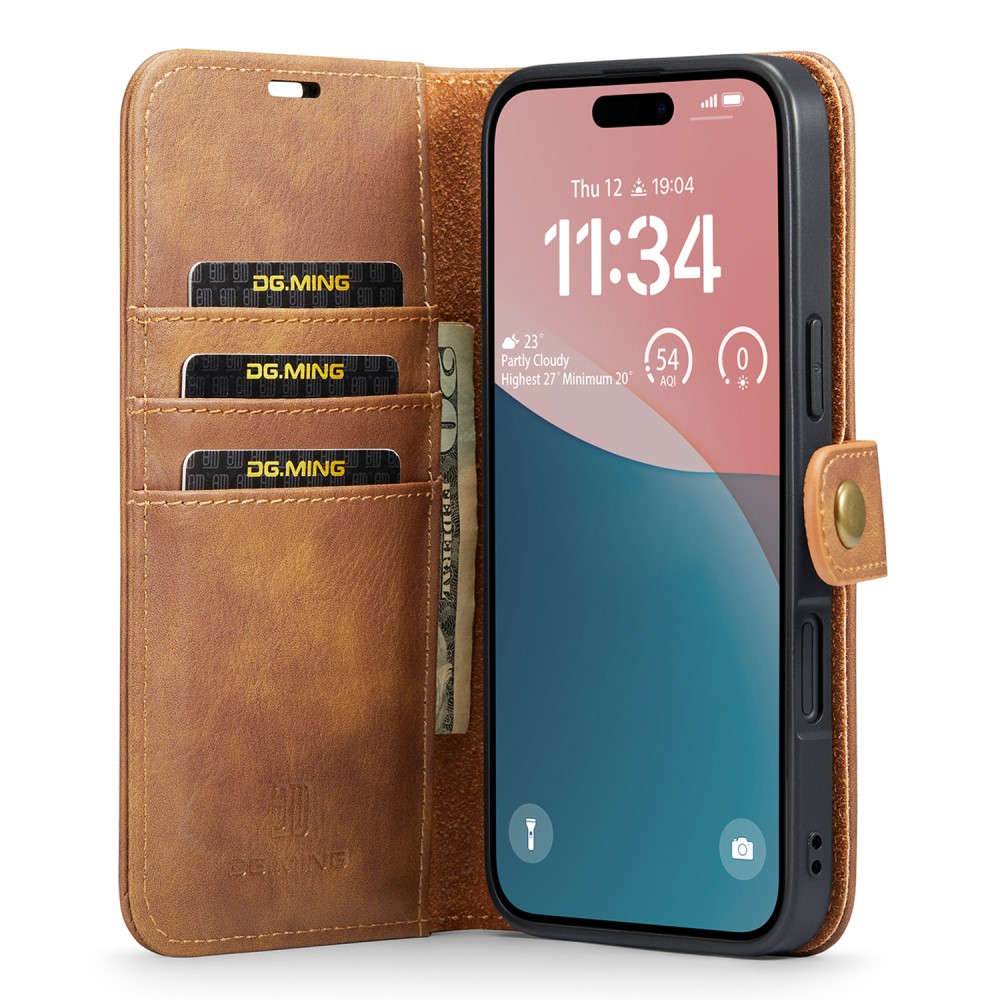 DG.MING DG.MING iPhone 16 Fodral 2in1 Magnet Brun