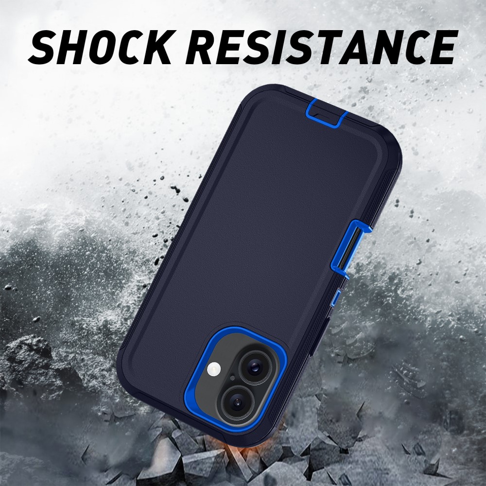  iPhone 16 Skal Extreme Shockproof Hybrid Mörk Blå