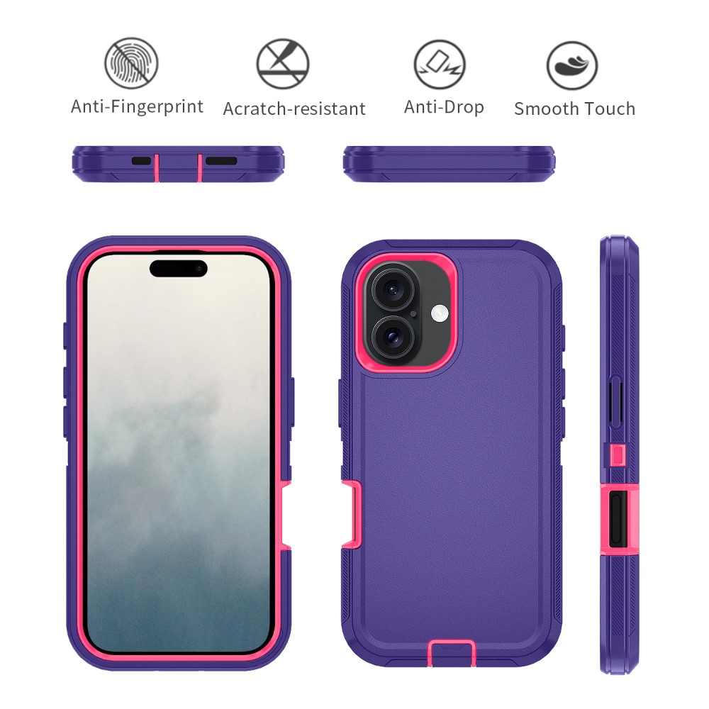  iPhone 16 Skal Extreme Shockproof Hybrid Lila