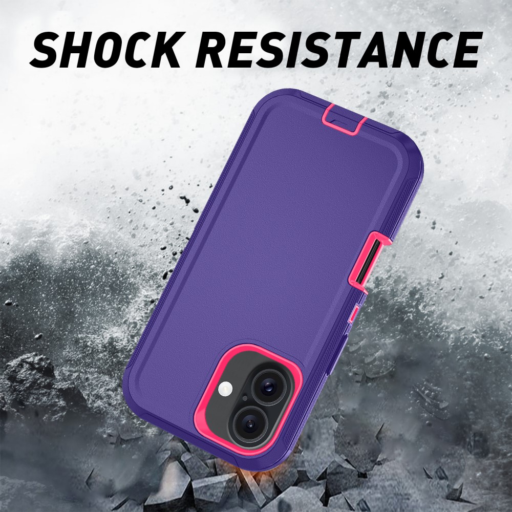  iPhone 16 Skal Extreme Shockproof Hybrid Lila