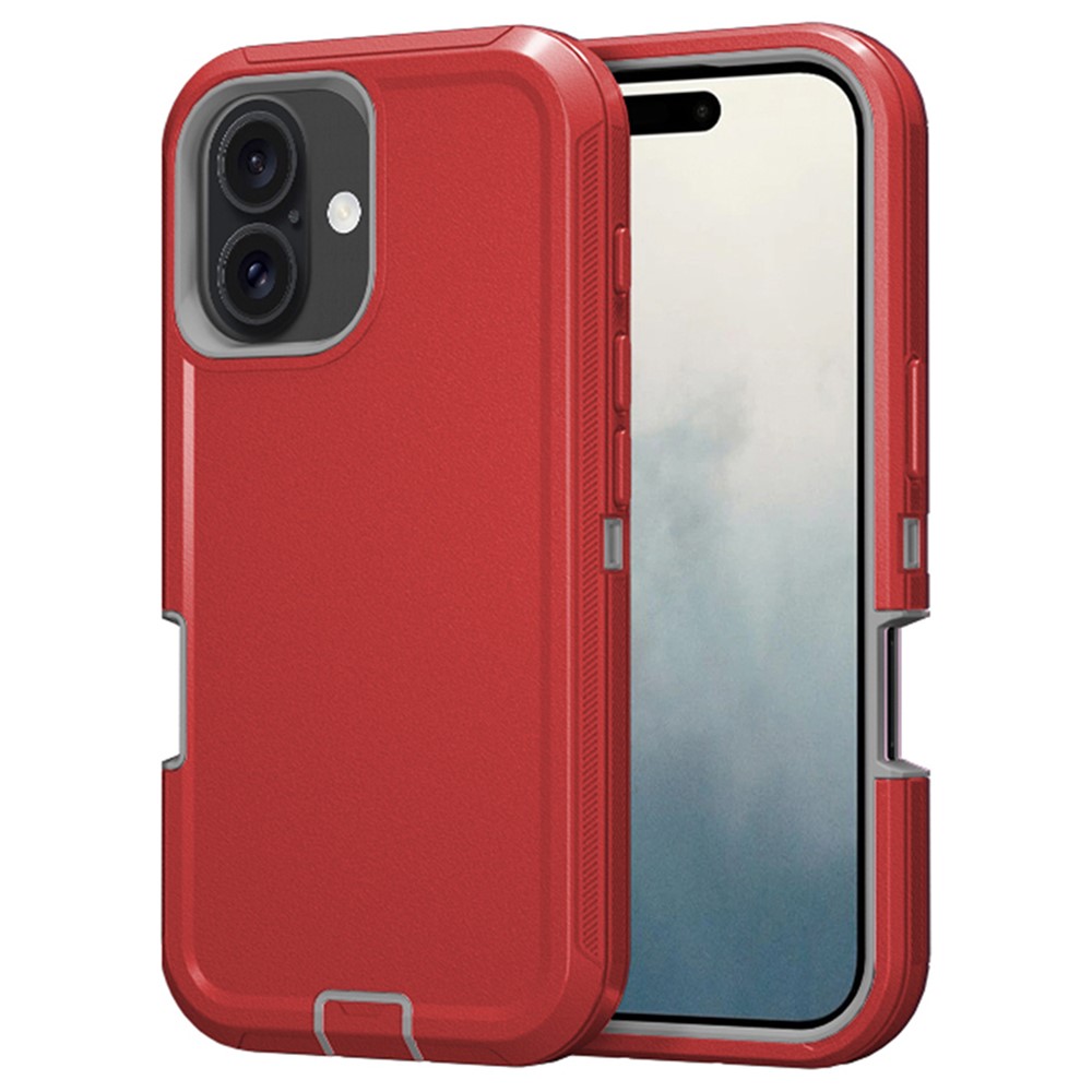  iPhone 16 Skal Extreme Shockproof Hybrid Röd