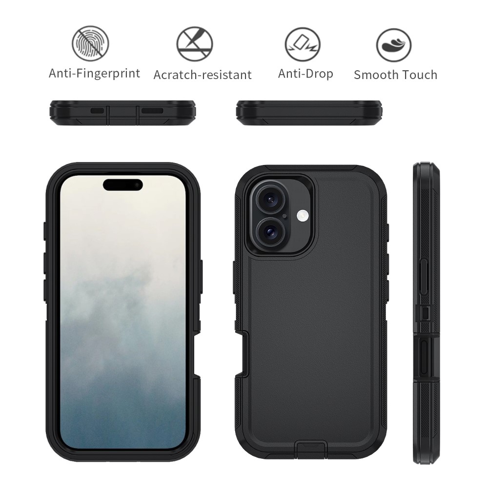  iPhone 16 Skal Extreme Shockproof Hybrid Röd
