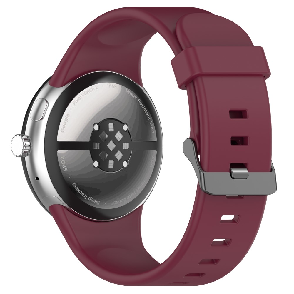  Google Pixel Watch 4 / 3 45 mm Armband Silikon Vinröd