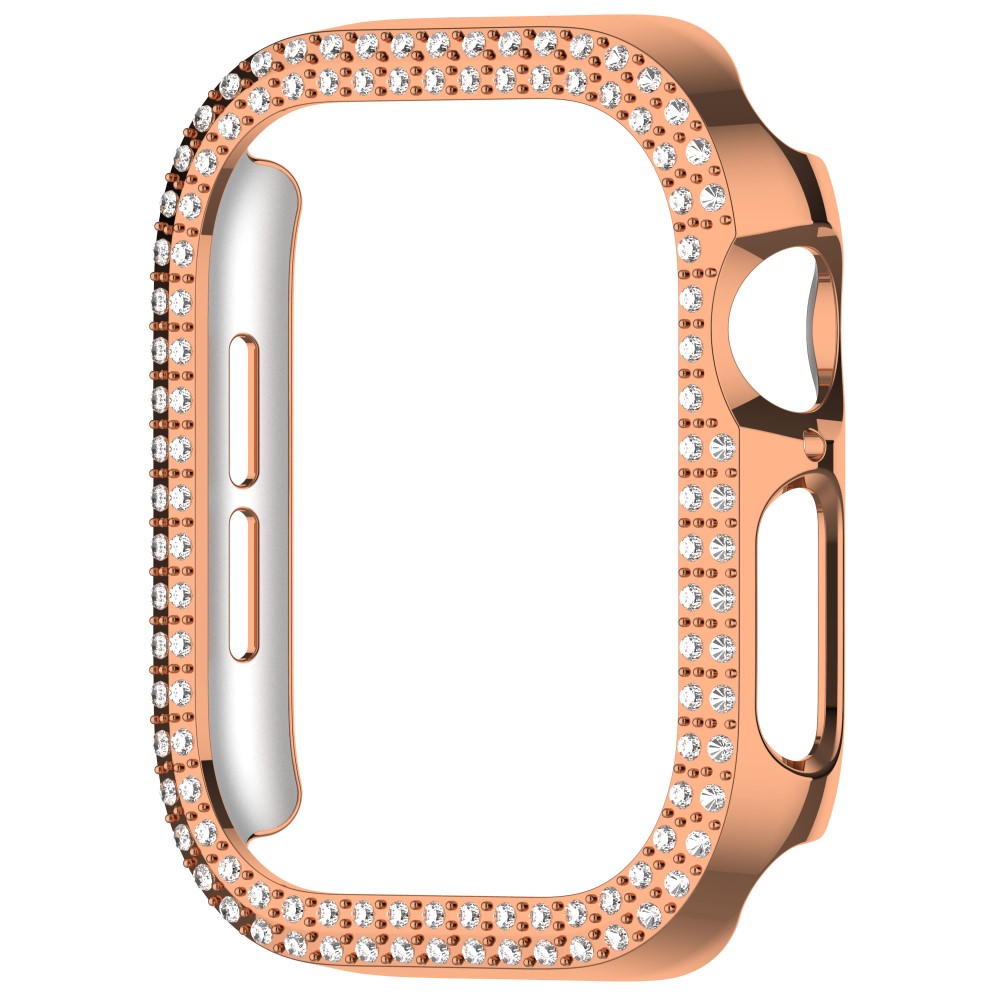  Apple Watch 10 42 mm Skal Rhinestone Roséguld