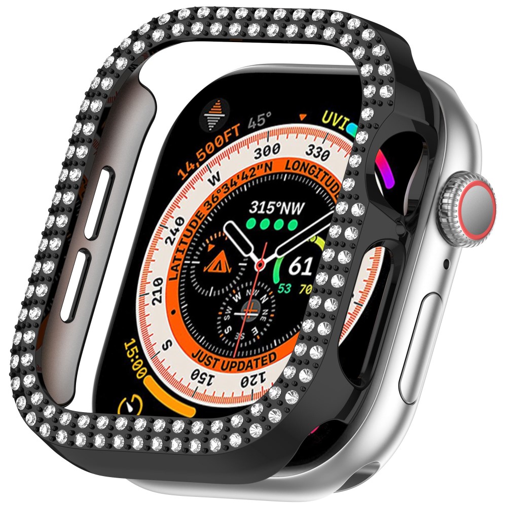  Apple Watch 10 42 mm Skal Rhinestone Svart
