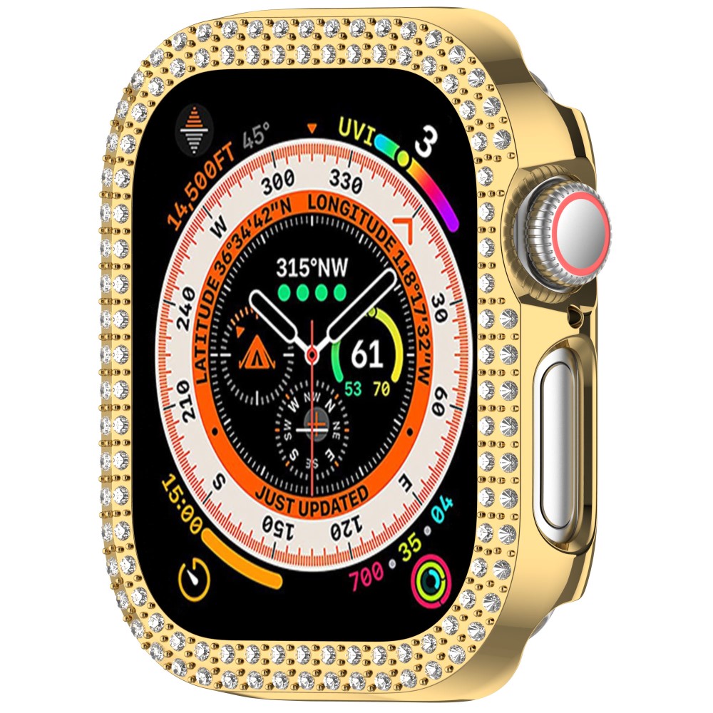  Apple Watch 10 42 mm Skal Rhinestone Guld