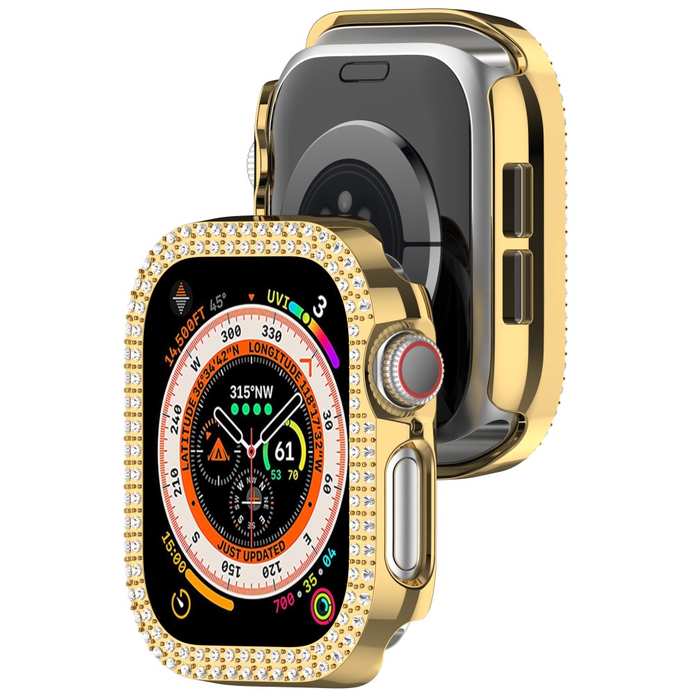  Apple Watch 10 42 mm Skal Rhinestone Guld