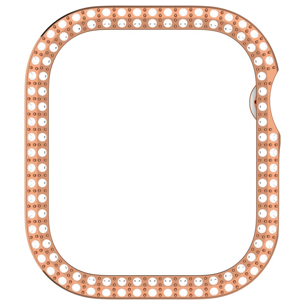  Apple Watch 10 46 mm Skal Rhinestone Roséguld