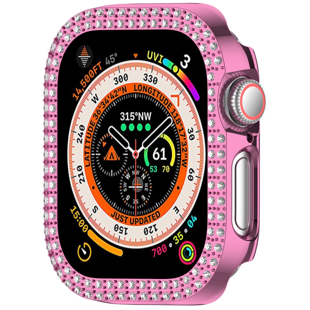  Apple Watch 10 46 mm Skal Rhinestone Rosa