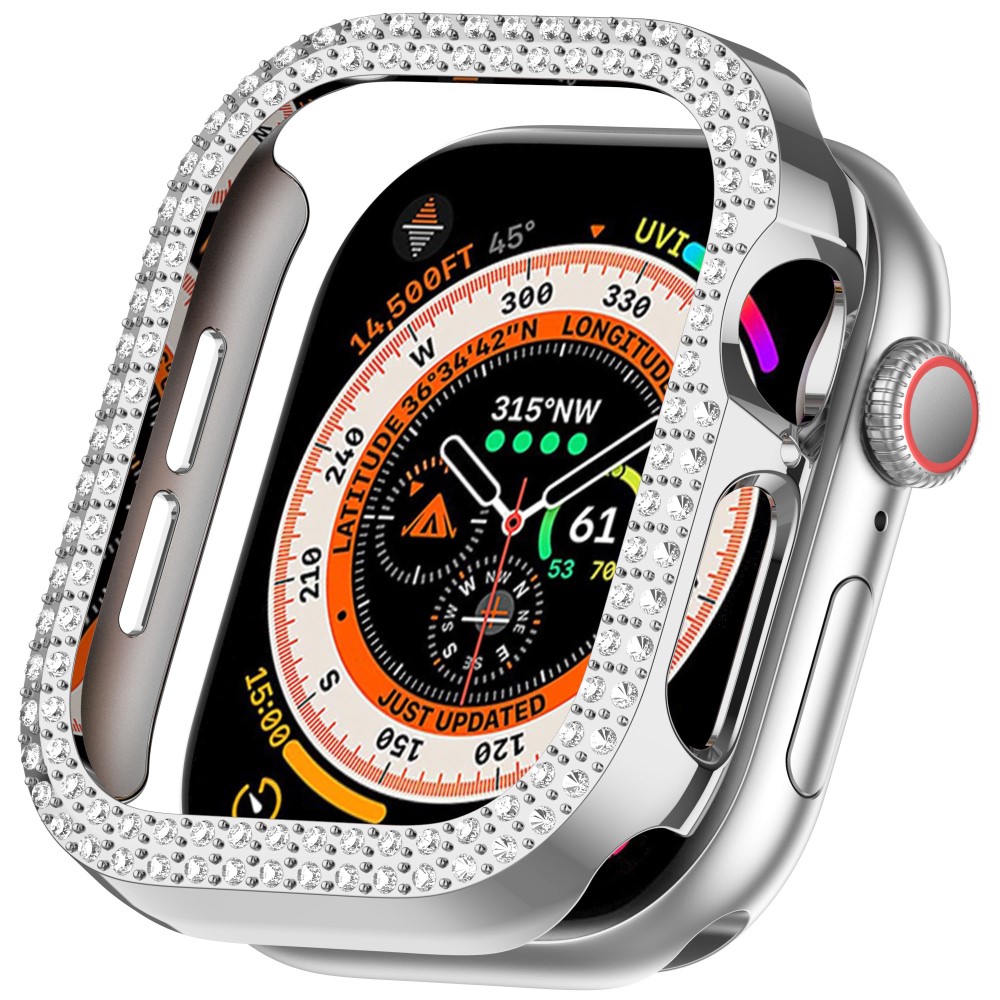  Apple Watch 10 46 mm Skal Rhinestone Silver
