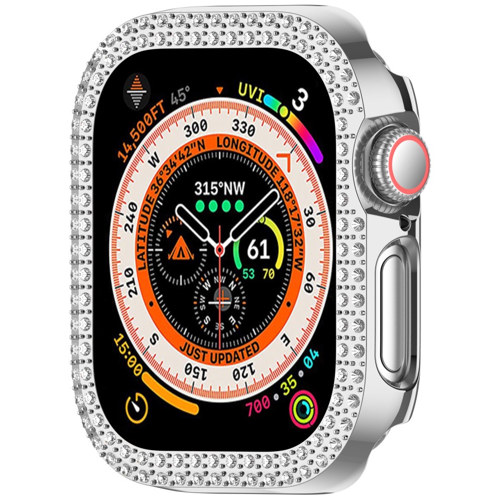  Apple Watch 10 46 mm Skal Rhinestone Silver