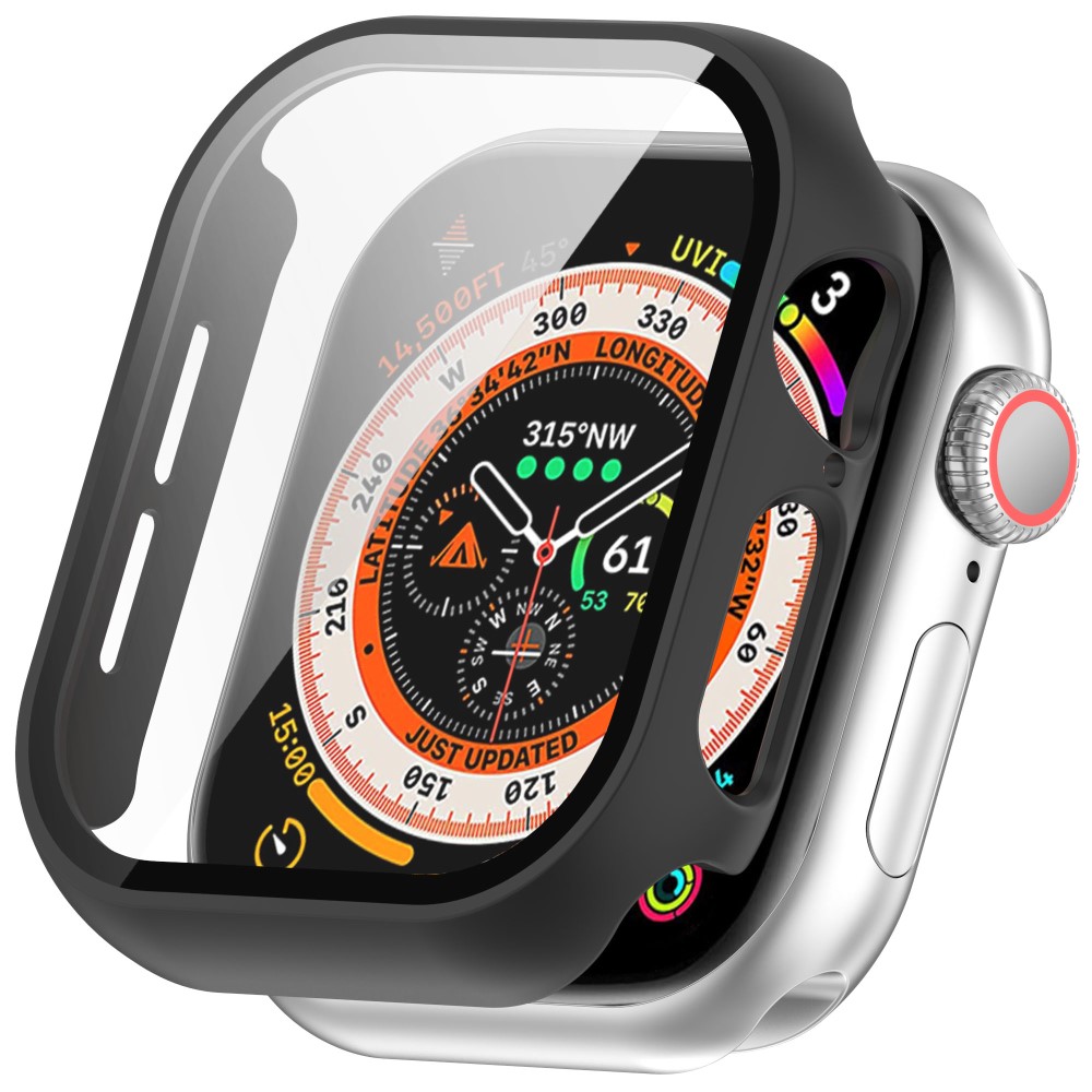  Apple Watch 10 46 mm Skal Med Skärmskydd Härdat Glas Svart