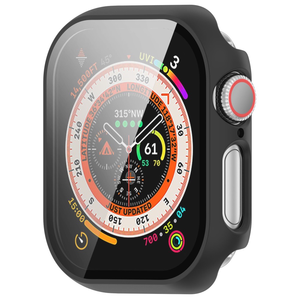  Apple Watch 10 46 mm Skal Med Skärmskydd Härdat Glas Svart