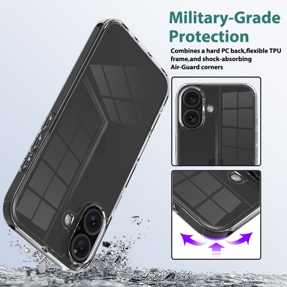  iPhone 16 Plus Skal Akryl/TPU Transparent