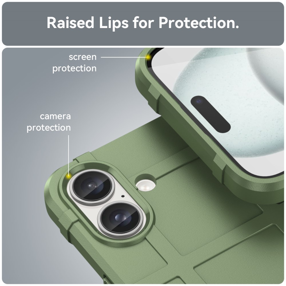 iPhone 16 Plus Skal Robust Grön
