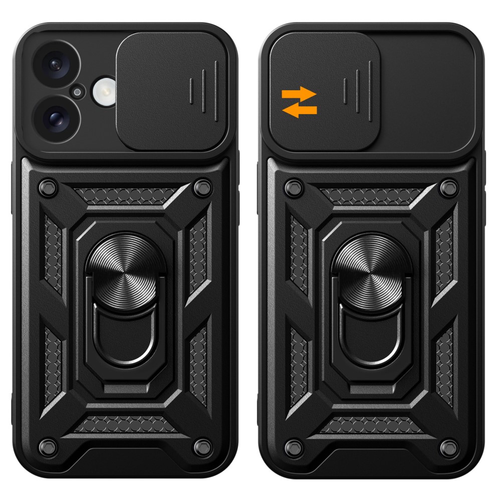  iPhone 16 Plus Skal CamShield Ring Hybrid Blå