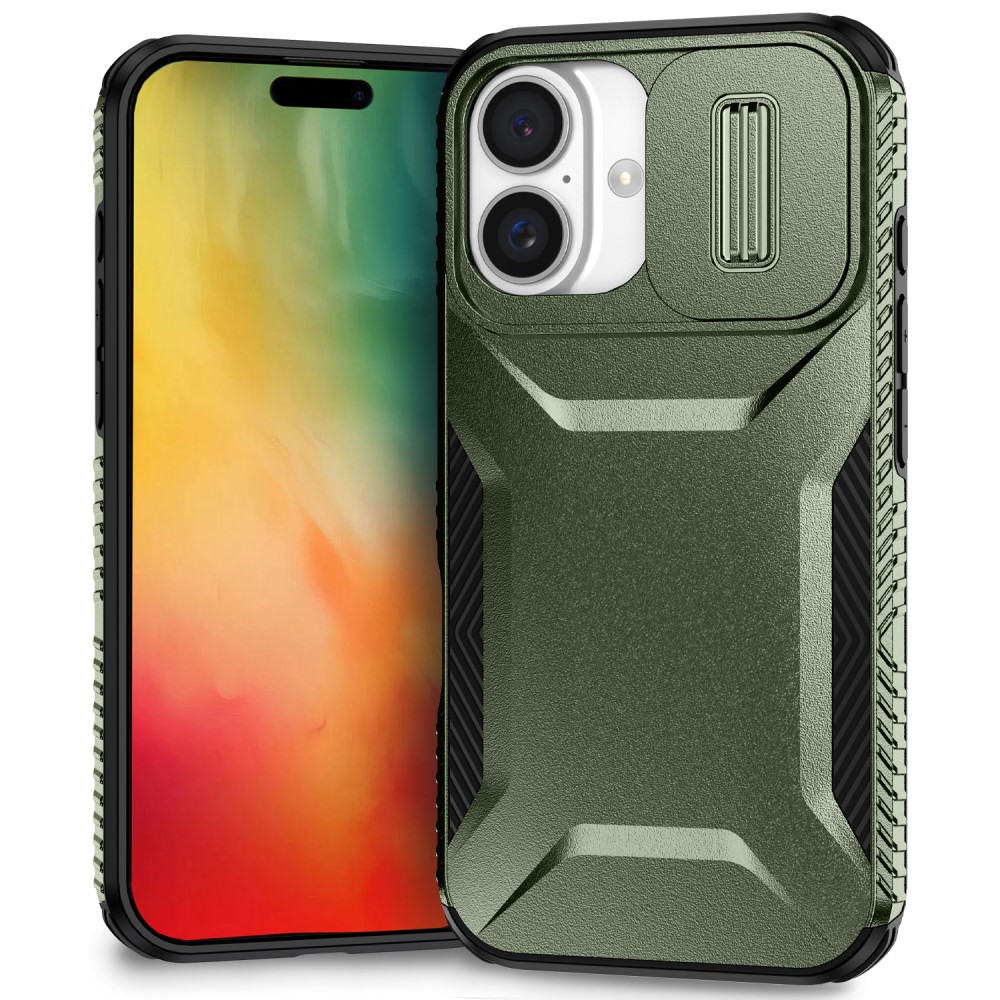  iPhone 16 Plus Skal CamShield Hybrid Grön