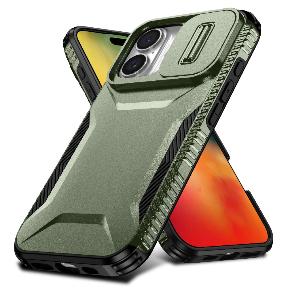  iPhone 16 Plus Skal CamShield Hybrid Grön