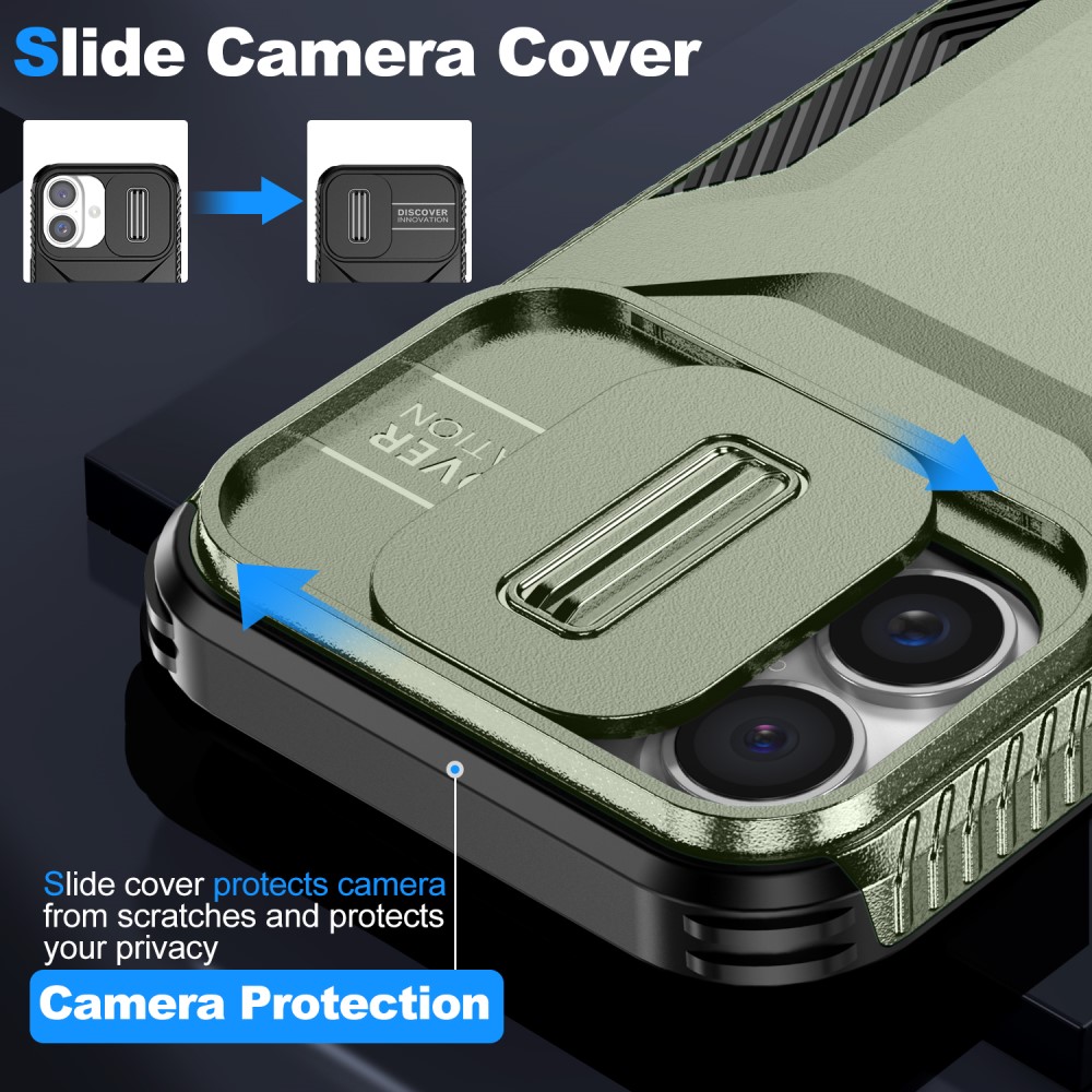  iPhone 16 Plus Skal CamShield Hybrid Grön